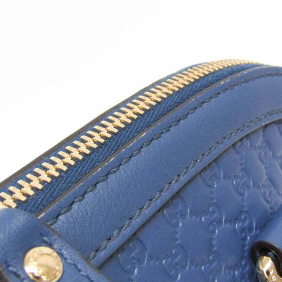 GUCCI Authentic Blue Leather Shoulder Bag - Picture 9 of 16